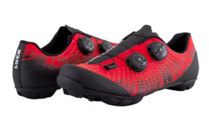 Zapatillas ciclismo horma ancha rojas